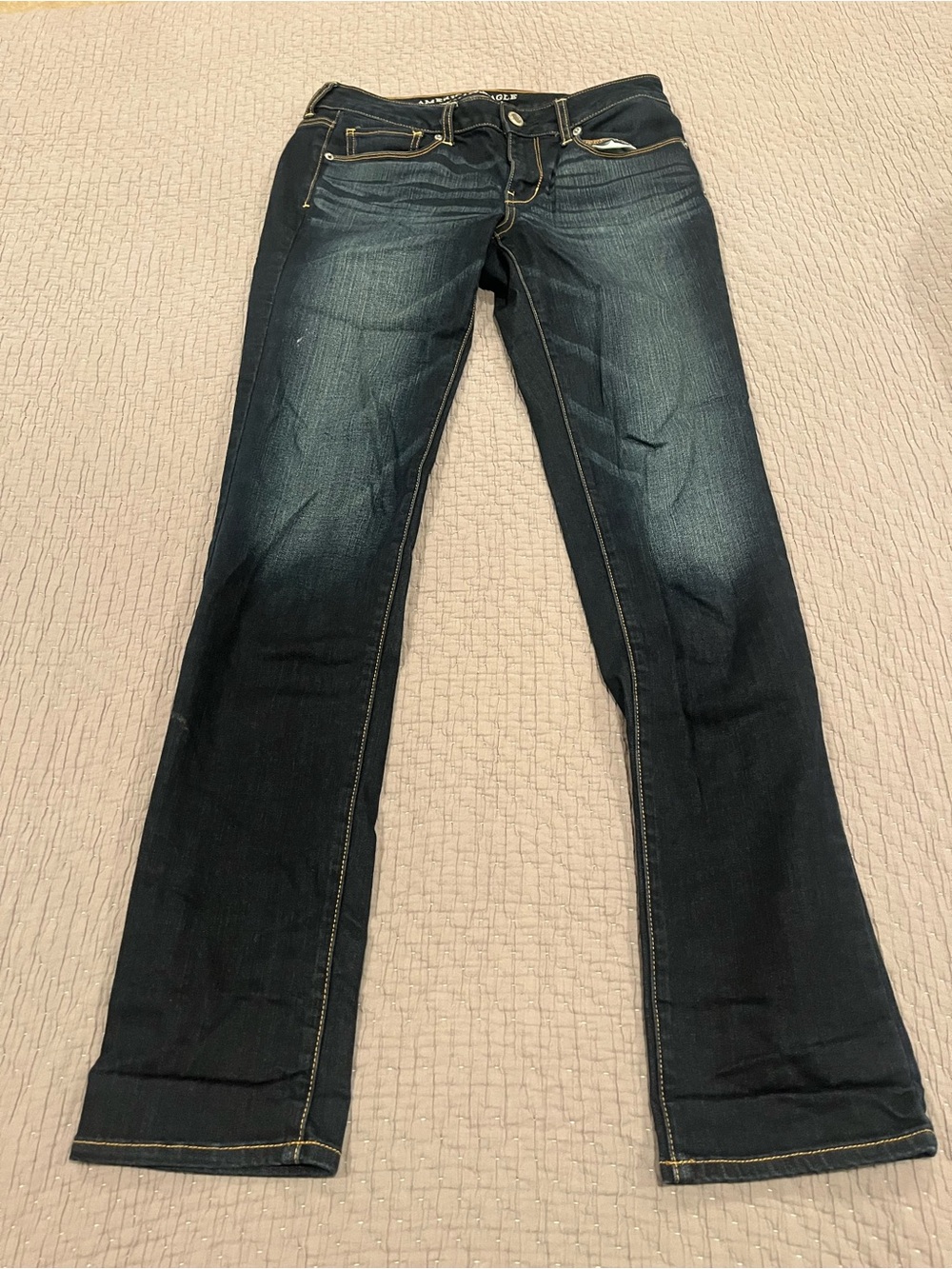 American Eagle Super Stretch Skinny Jeans - Dark Wash - Size 10 Long